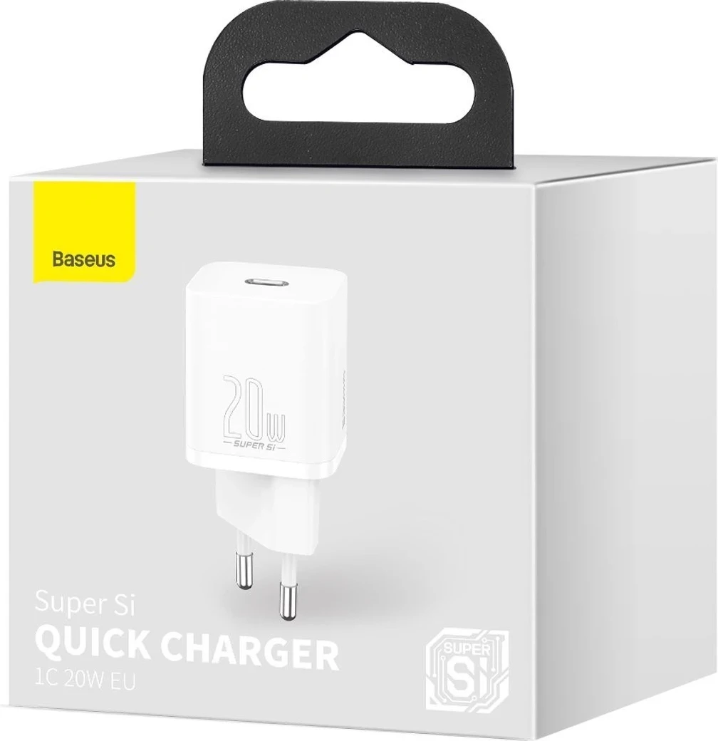 Hitri polnilec Baseus Super Si Quick Charger 1C 20W, bel