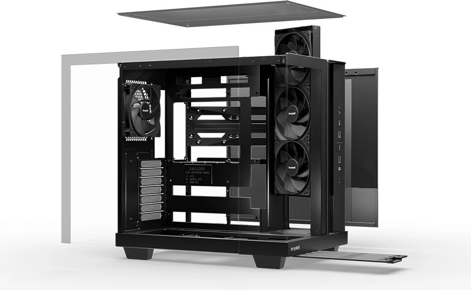 Računalniško ohišje Light Base 500, be quiet! BGW83 ATX, z 4x 120 mm PWM, USB Type-C, brez RGB, črno