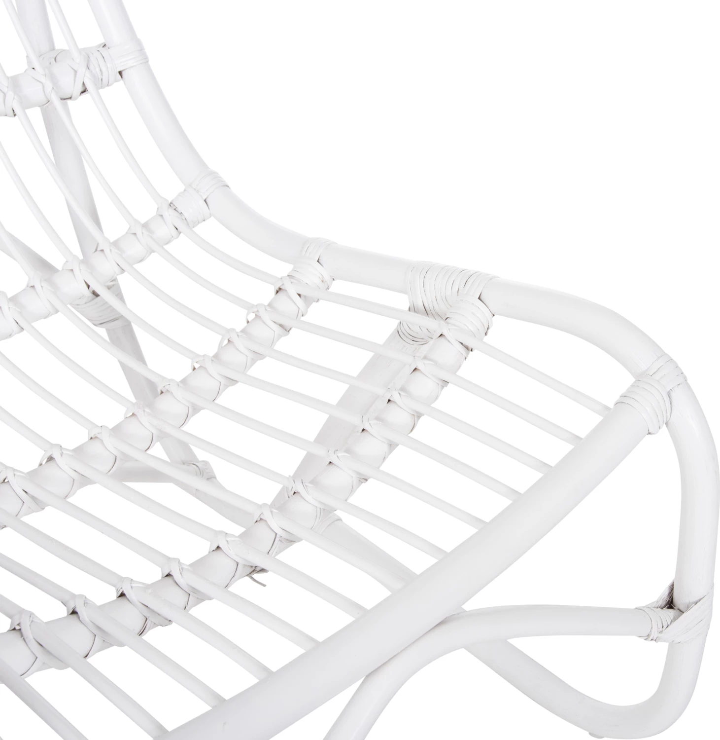 Naslanjač GRINN FH9815.03 iz ratana v beli barvi 56.5x73.5x79.5H cm