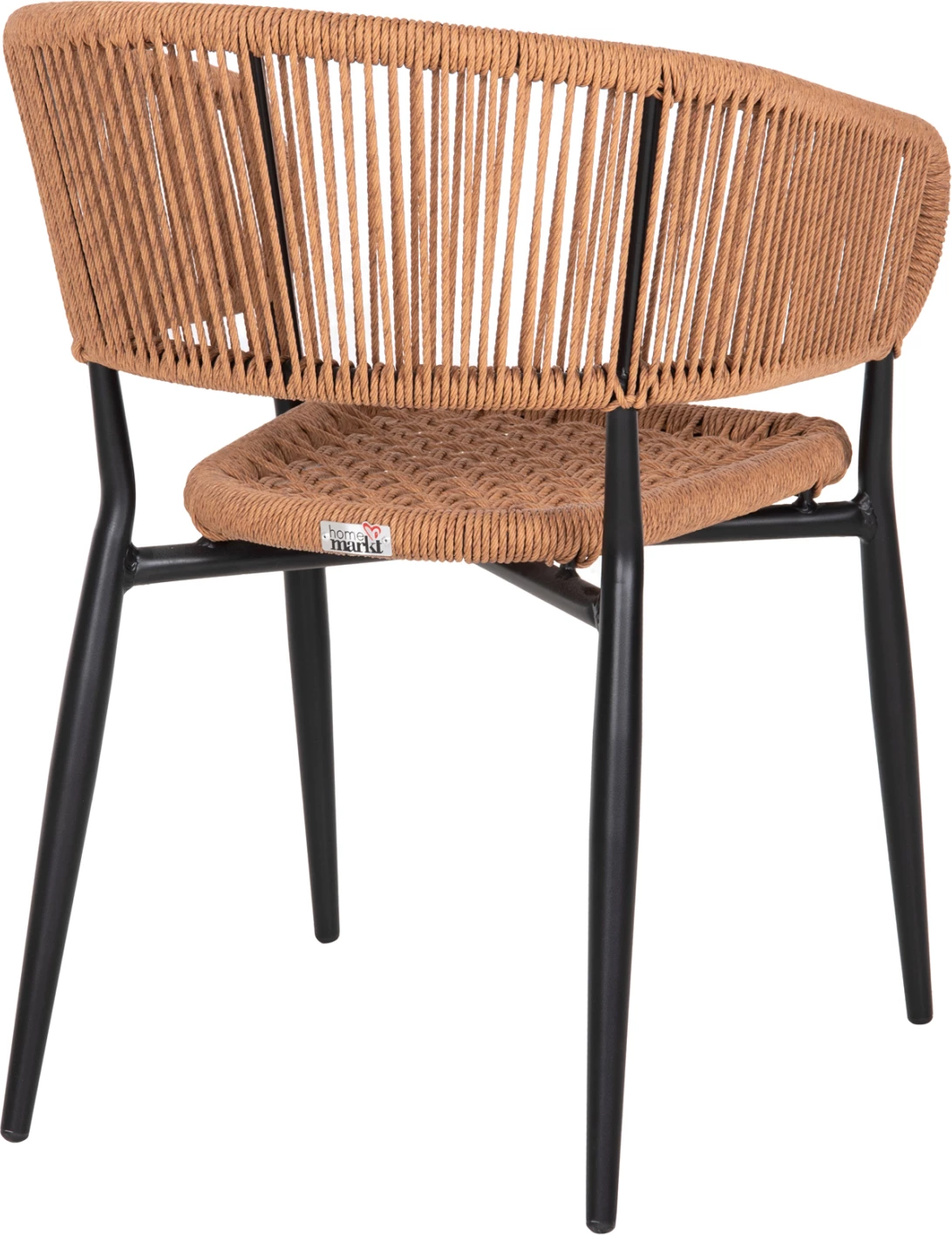 Aluminijasti naslanjač EULO FH5783.13 črno-sintetični ratan bež 55,5x63,5x78Hcm