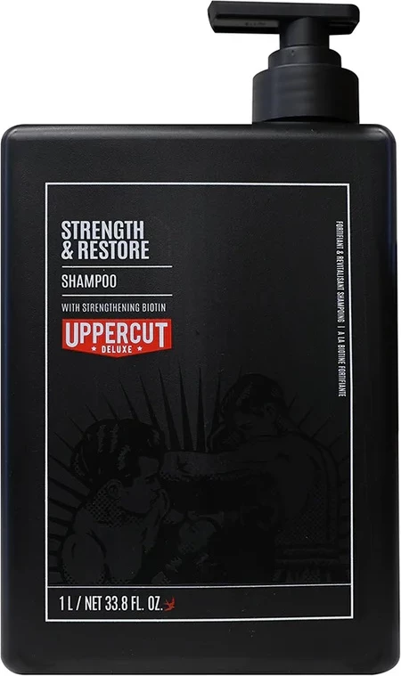 Šampon za moške za krepitev in obnovo Uppercut Strength & Restore, 1000 ml