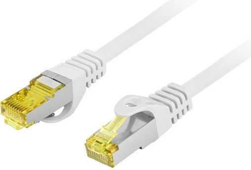 Patchcord S/FTP Cat.6A, 10 m, sivi — Lanberg