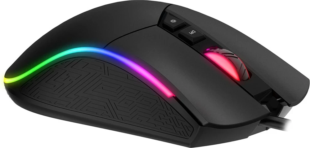 Optični igralni miš Havit MS1001S, USB, črno-siva