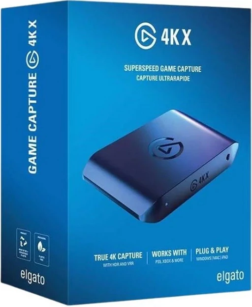 Adapter za zajem iger Elgato Game Capture 4K X, 4K 144 fps, HDMI 2.1, črn