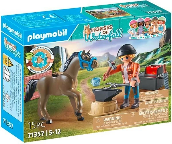 Igralni set Konji 'Horses of Waterfall' 71357, Playmobil — kovalec Ben in konj Achilles