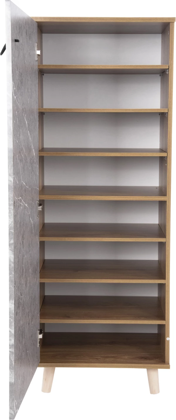 Omara za čevlje ALVARO FH8954.12 melamin v teksturi sonama-kamen 50Χ38Χ135Hcm