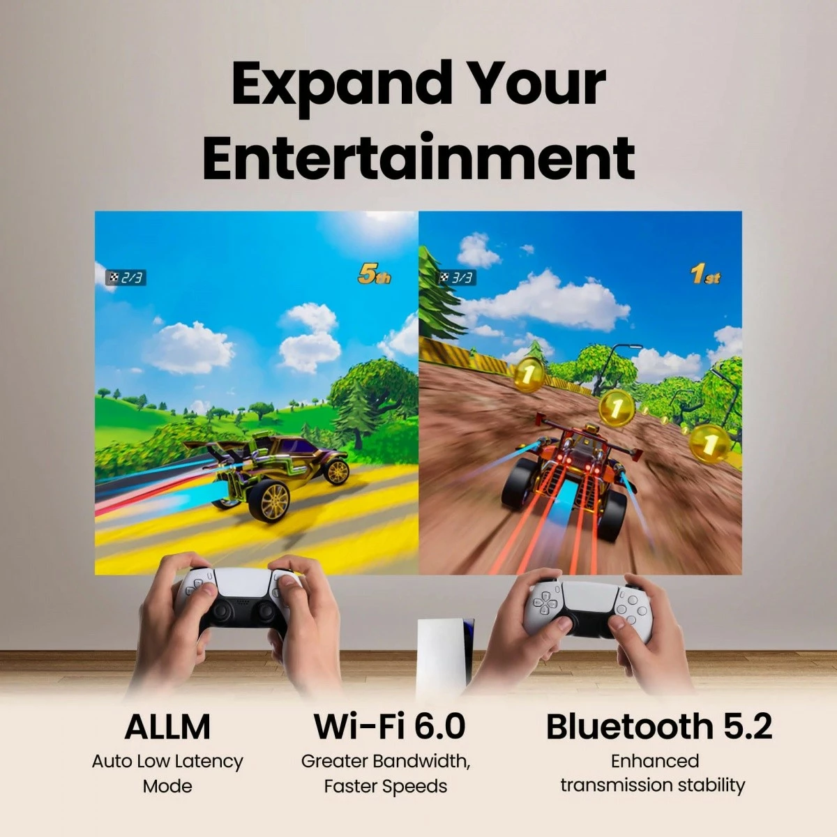 4K LED projektor, BenQ GP520, 2600 ANSI lumnov, HDMI, črn