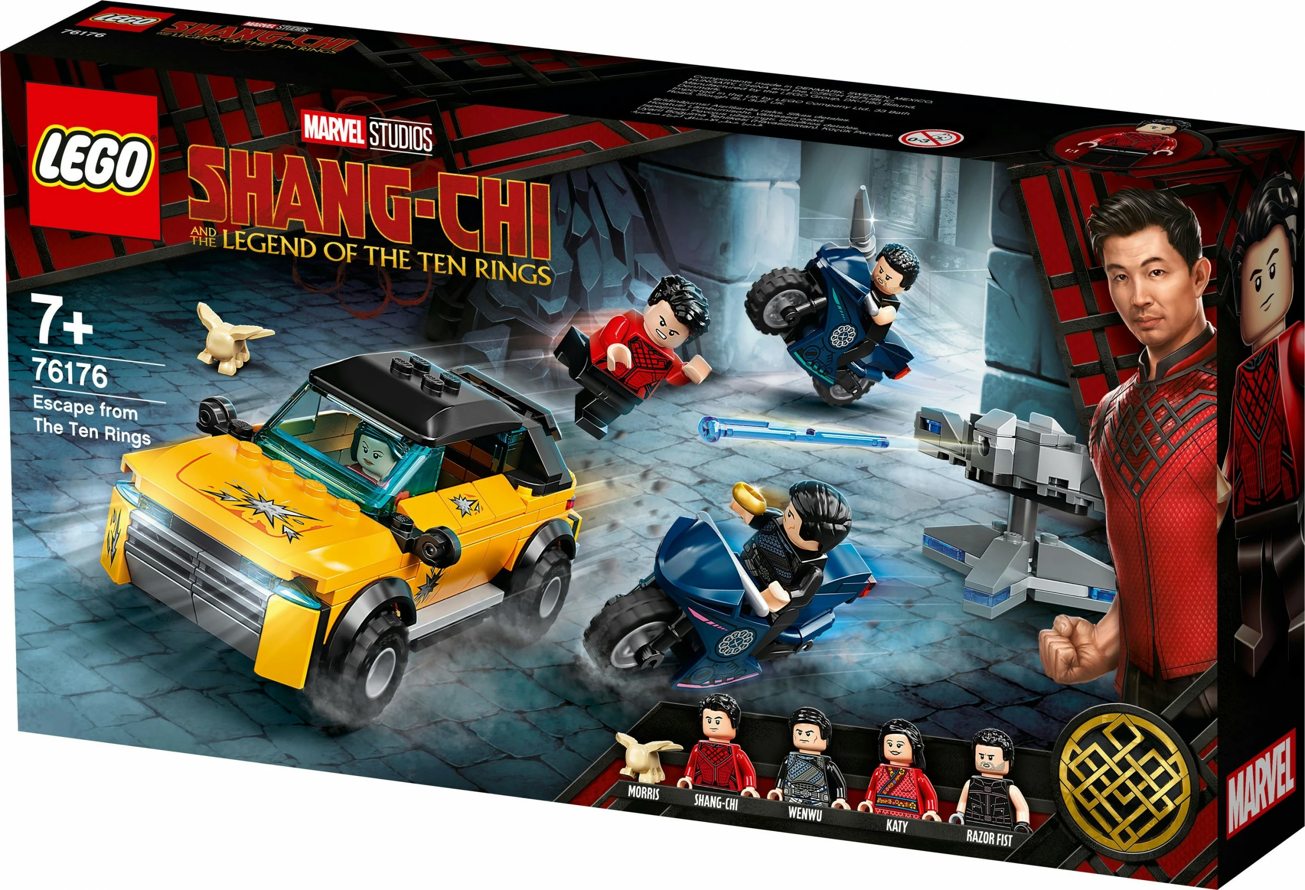 Set gradnje LEGO Marvel Pobeg pred Desetimi obročki, 321 kos, plastika