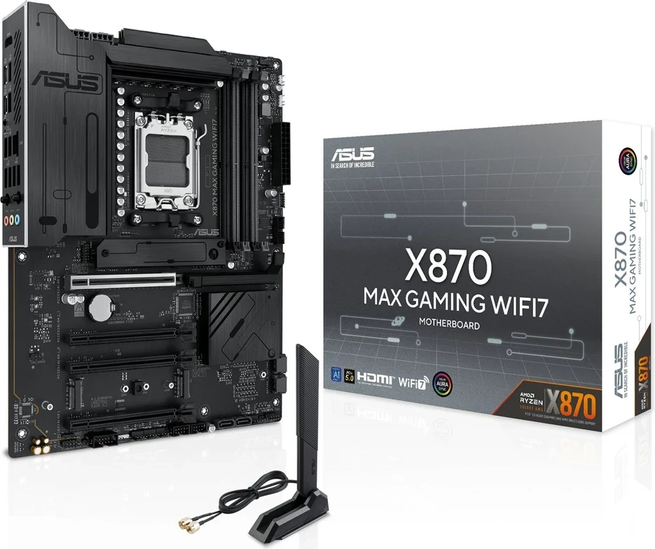 Plošča ASUS X870 MAX GAMING WIFI7, Socket AM5, ATX, večbarvna