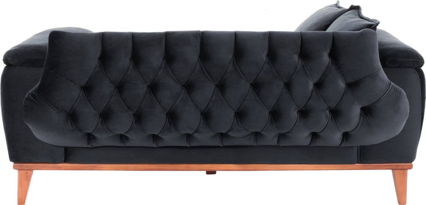 BENNINGTON dvosed kavč-postelja, črna, 180x95x80