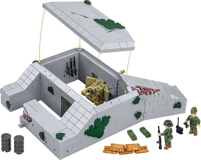 Model bunkerja, Cobi Klocki German Bunker Regelbau 667, 642 delov, z figuricami, plastika
