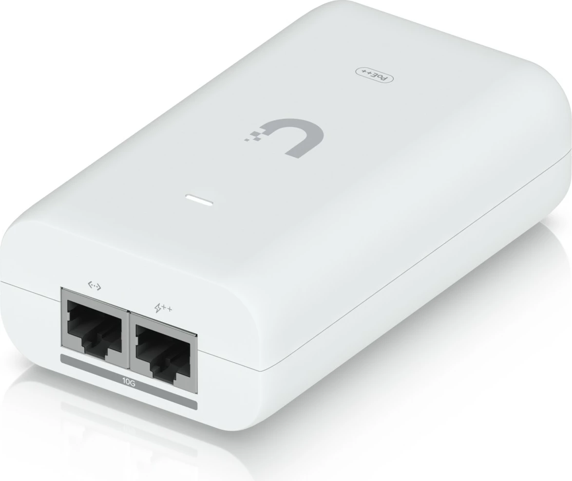 Adapter PoE++ 10 Gigabit Ethernet, 54 V, bel — Ubiquiti UACC-PoE++-10G