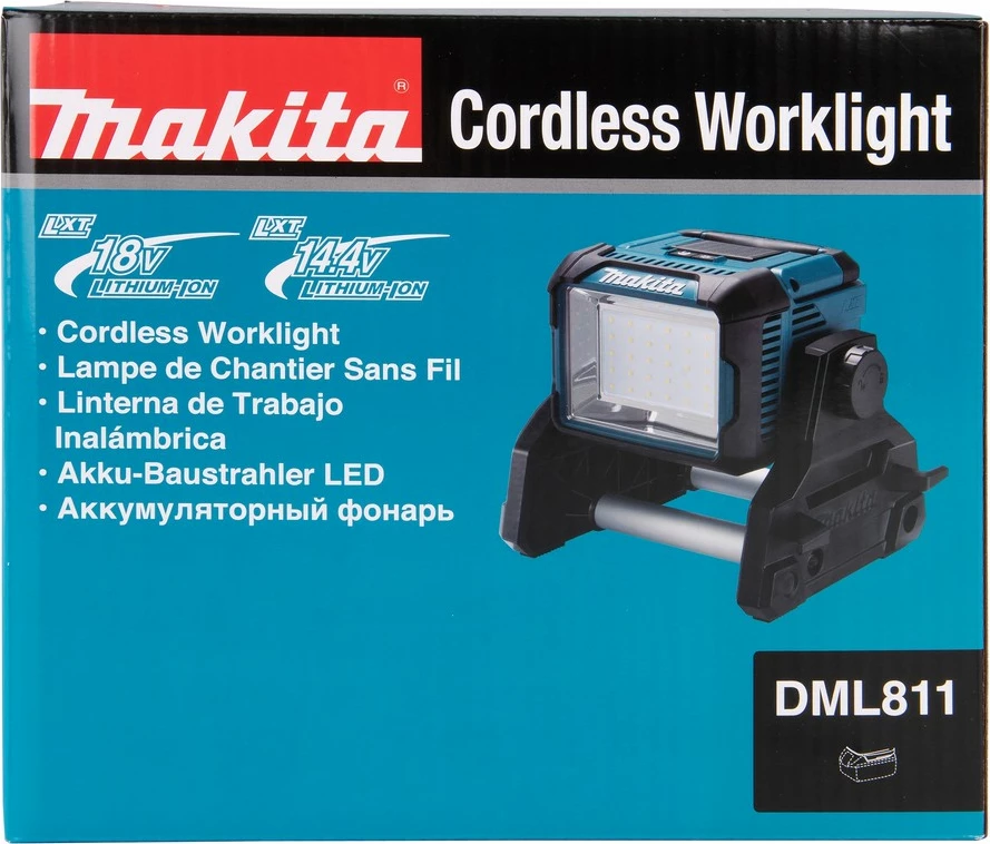 Delovna svetilka, Makita DML811, 31.5 W, 6000 mAh, LED, črno/modra