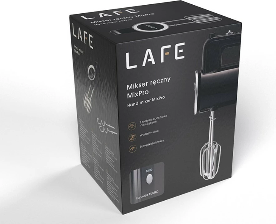 Ročni mešalnik MixPro Lafe LAFMIX47474, 300 W, 5 hitrosti, turbo, črn