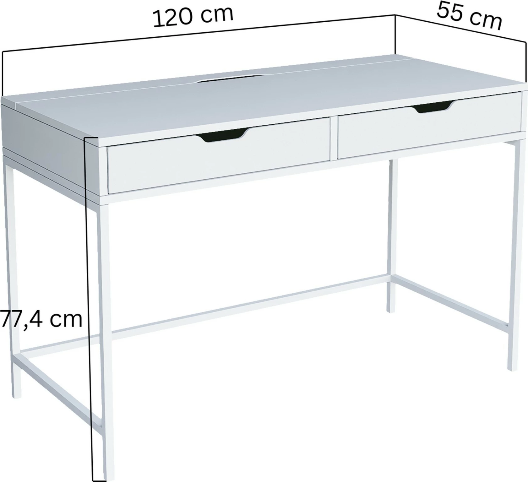 Pisalna miza Skye Decor Duru 1600-47, bela