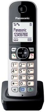 Dodatna slušalka za brezžični telefon Panasonic KX-TGA 681, zaslon 1,8", črna