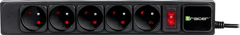 Razdelilnik Tracer PowerGear TRALIS47138, 5 vtičev, 5 m, črn
