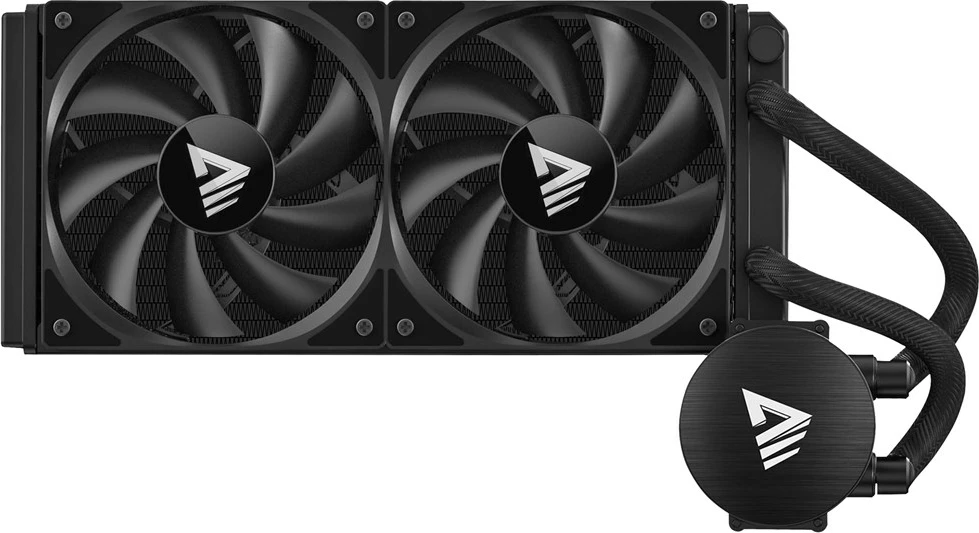 Komplet vodnega hlajenja 240 mm, 2 ventilatorja 12 cm, črn, Savio NOX