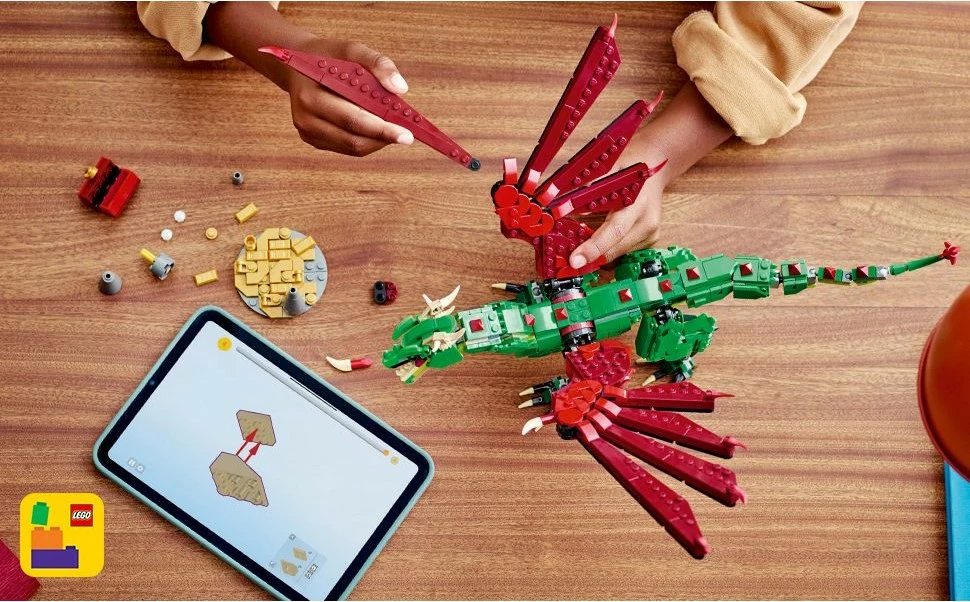 Zgradbeni set Zeleni zmaj LEGO Creator 31161, večbarven