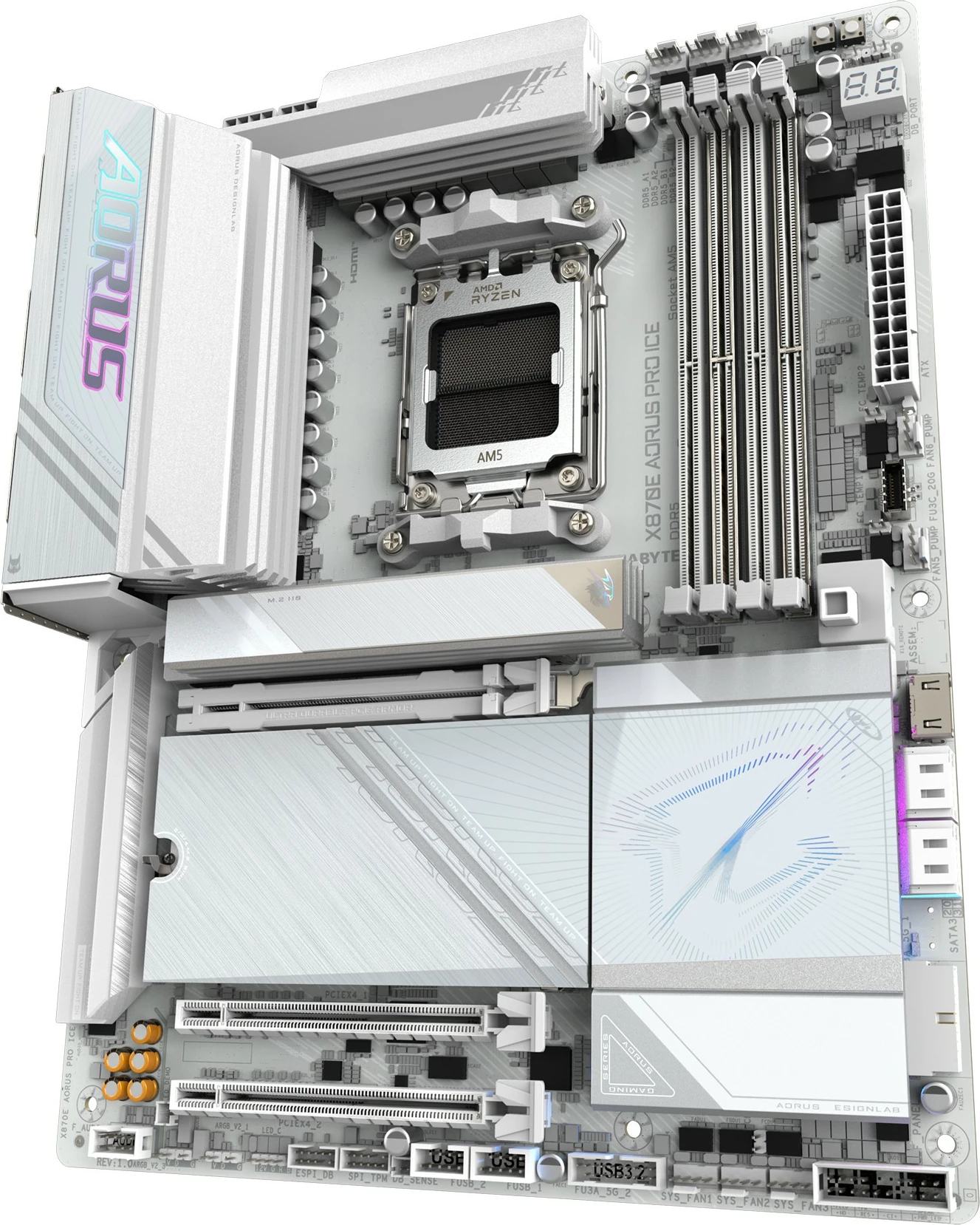 Matična plošča Gigabyte X870E AORUS PRO ICE, Socket AM5, DDR5, Wi-Fi 7