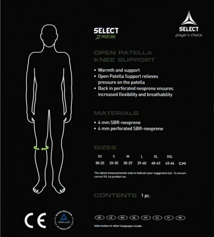Zaščita za koleno Select, črna