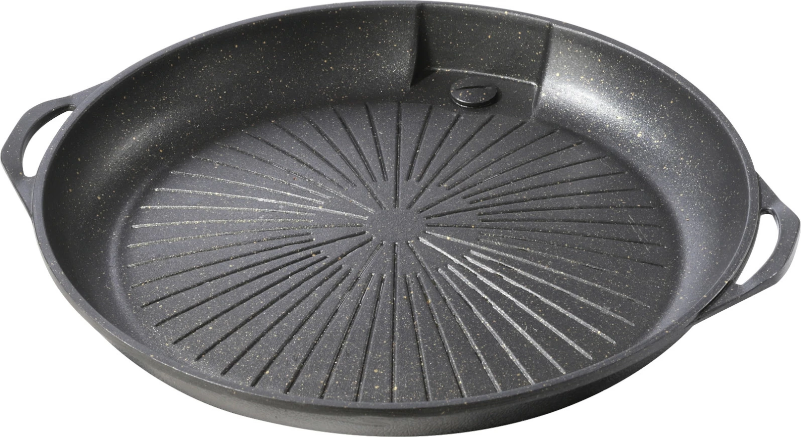 Ponev in rešetka za žar, aluminij, 385 mm, črna Meva UGP22003 za plinski kampinski štedilnik