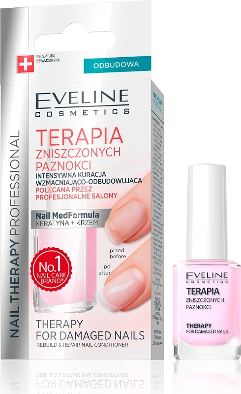 Intenzivno zdravljenje za poškodovane nohte, Eveline Cosmetics Nail Therapy Professional, 12 ml