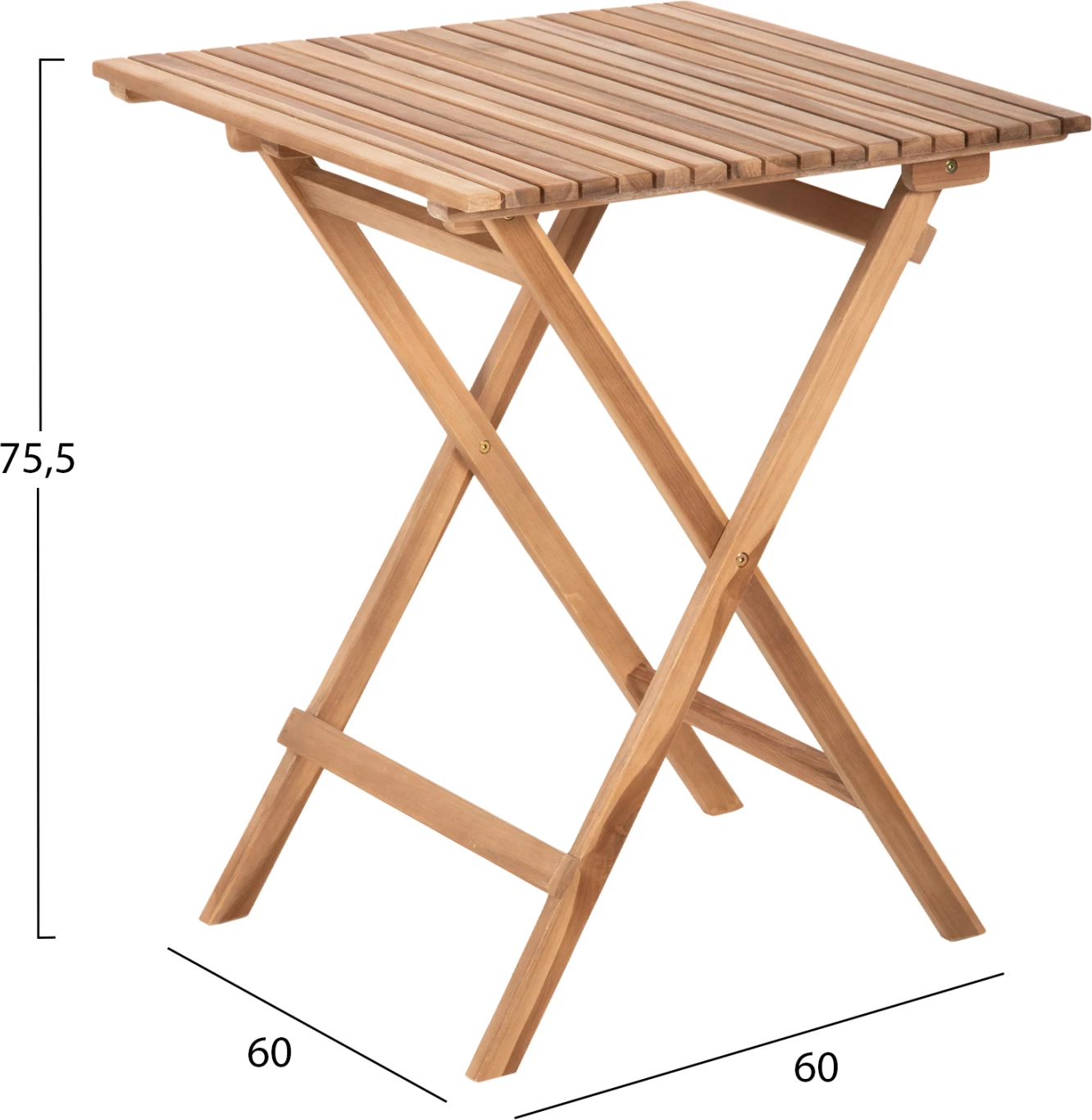Jedilni set na prostem 3 kosi KENDYR FH9907 masiven tikov les-naravno 46x50x88,5H