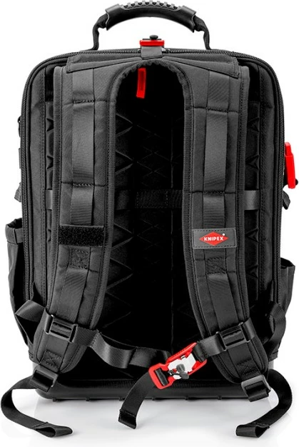 Torba za orodje, Knipex X18, 37 žepov, vodoodporna, črno/rdeča