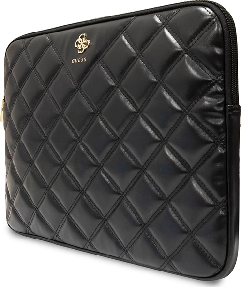 Ovitek za prenosnik 16 inč, eko usnje, črn, Guess Quilted 4G