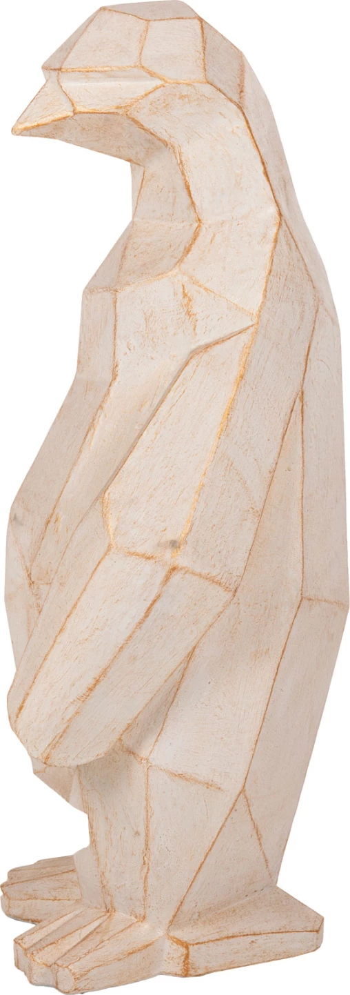 Talna dekoracija pingvin FH7916 GRC v beli patini z zlatimi detajli 45x45x100H cm