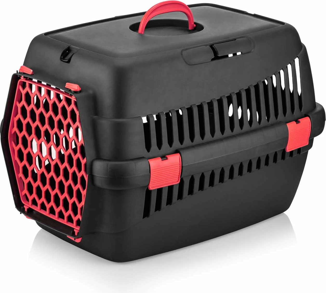 Transportna škatla za hišne ljubljenčke Paws & Whiskers 5096-S-2, črno-rdeča