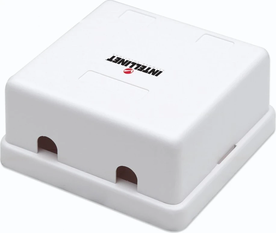 Ohišje za površinsko montažo za Keystone Jack, Intellinet 162852, 2-portno, belo