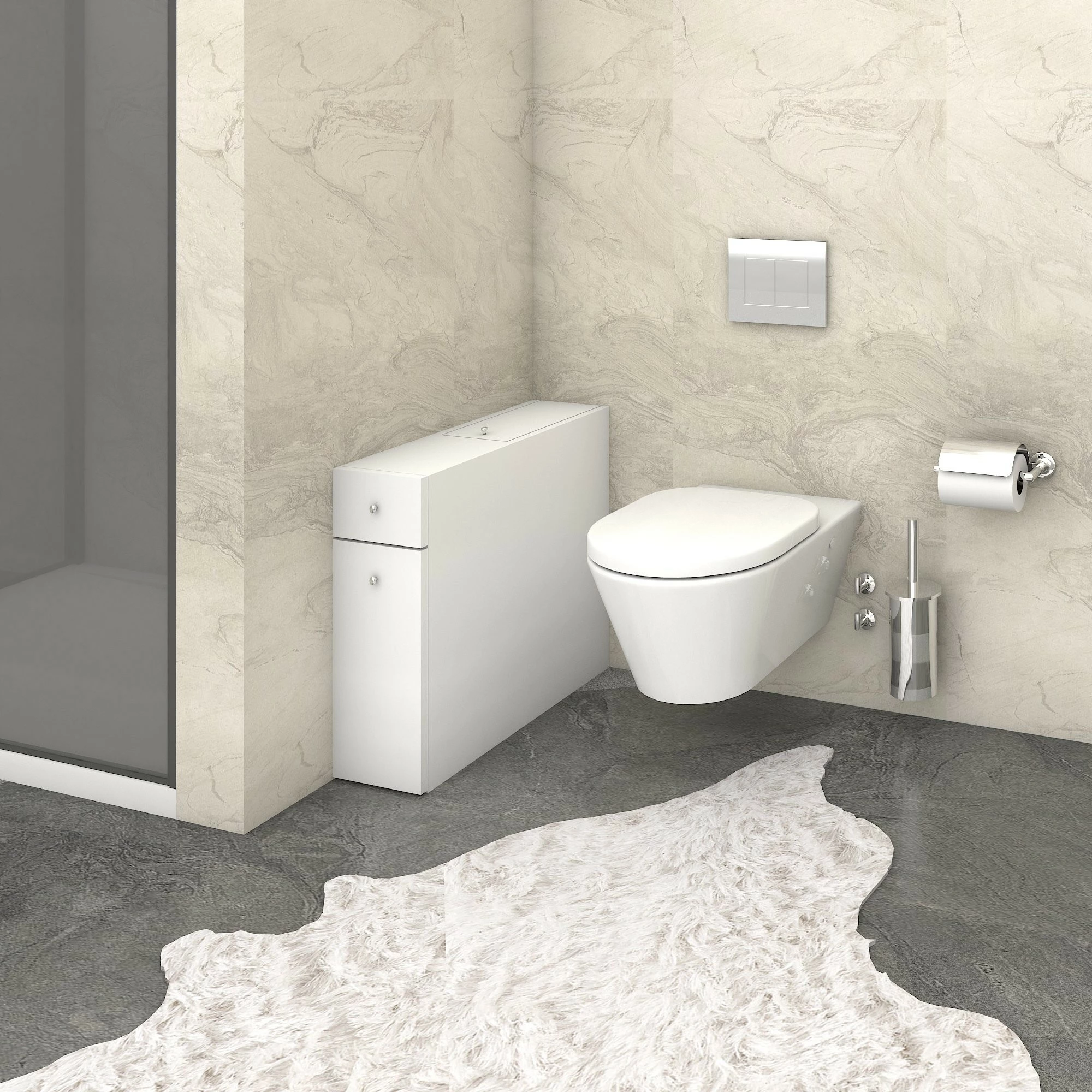 Kopalniška omarica Smart Hanah Home, bela