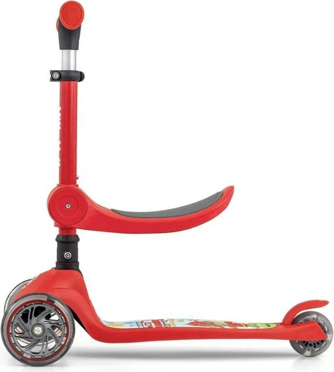 Trotinet za otroke Fuzzy Milly Mally 5752, 3 kolesa, rdeč