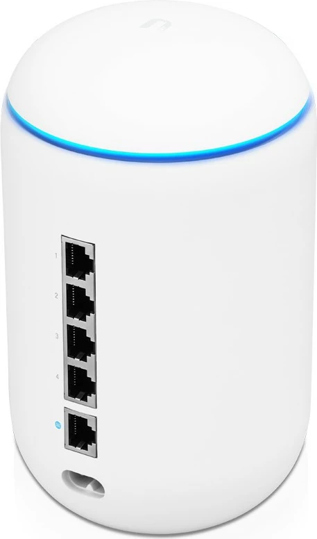 Napreden usmerjevalnik Ubiquiti UniFi Dream Machine, 2.4GHz/300Mbps, 5GHz/1733Mbps, 5×GbE, Cloud Key, bel