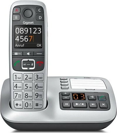 Brezžični DECT telefon Gigaset E560A, 200 stikov, ID klica, črno- srebrn