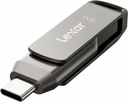 USB ključ z dvema vtičnicama 32GB, USB-C/A 3.1, siv — Lexar Dual Drive D400