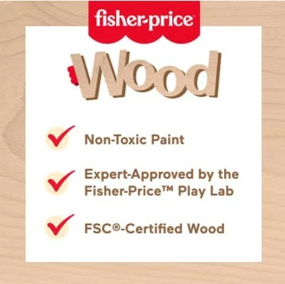 Lesena piknik košara, komplet igrač za otroke Fisher Price HXT81, večbarvna