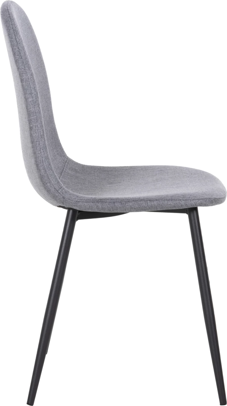 Jedilni stol LEONARDO FH00100.26 sivo blago in črne kovinske noge 42x49,5x89Hcm, set 4 kosov