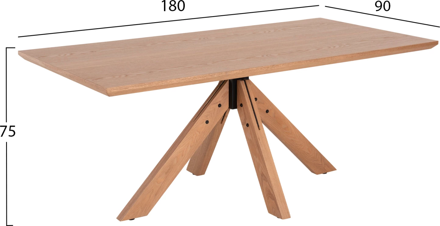 Jedilni set za notranje prostore 7 kosov FH21042 miza PAOLO & 6 naslanjačev GAZER