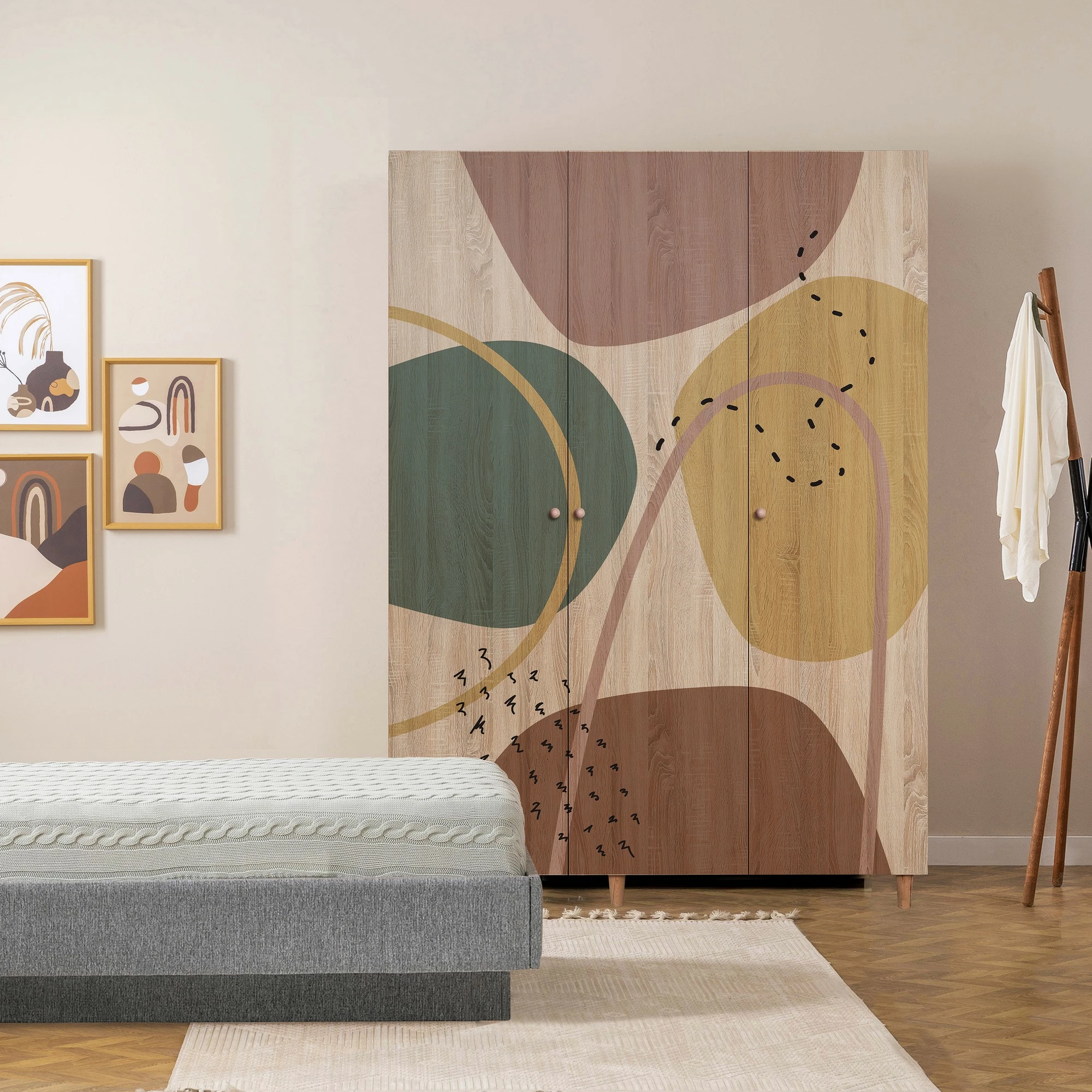 Omara Lena 3, sonoma, Skye Decor, 135x192x52 cm