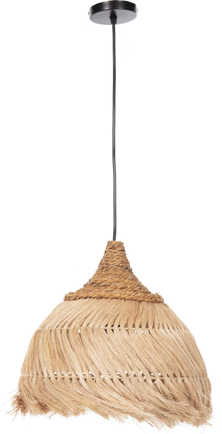 Stropna viseča svetilka iz mendong trave v naravni barvi Φ38x34-120Hcm