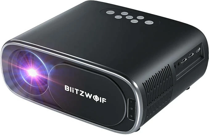 LED projektor BlitzWolf BW-V4, 1080p, Wi‑Fi + Bluetooth, črn