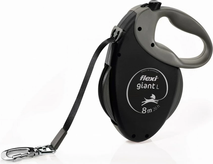 Samodejna vrv za pse Flexi Giant Tape Black Edition, 8 m, črna