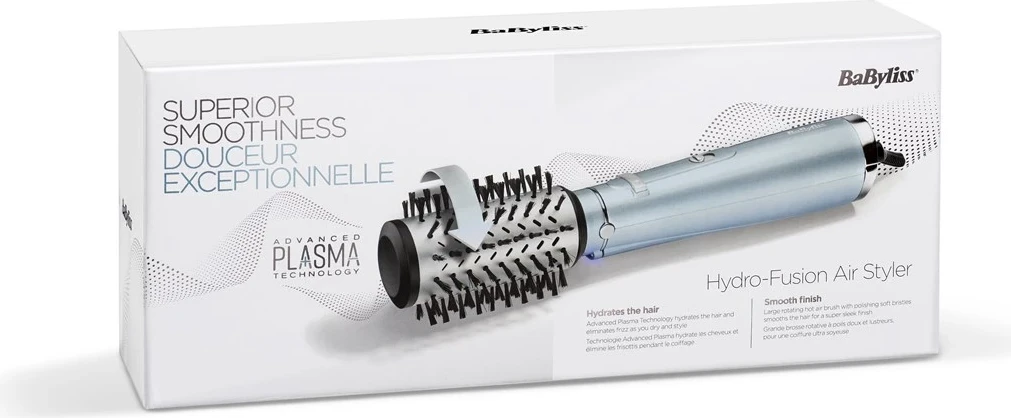 Vročozračna krtača za lase BaByliss Hydro Fusion AS773E, 700 W, črna metalik