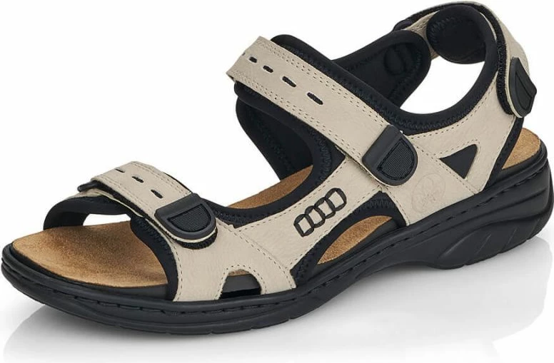 Sandali, udobni ženski sandali Rieker, bež