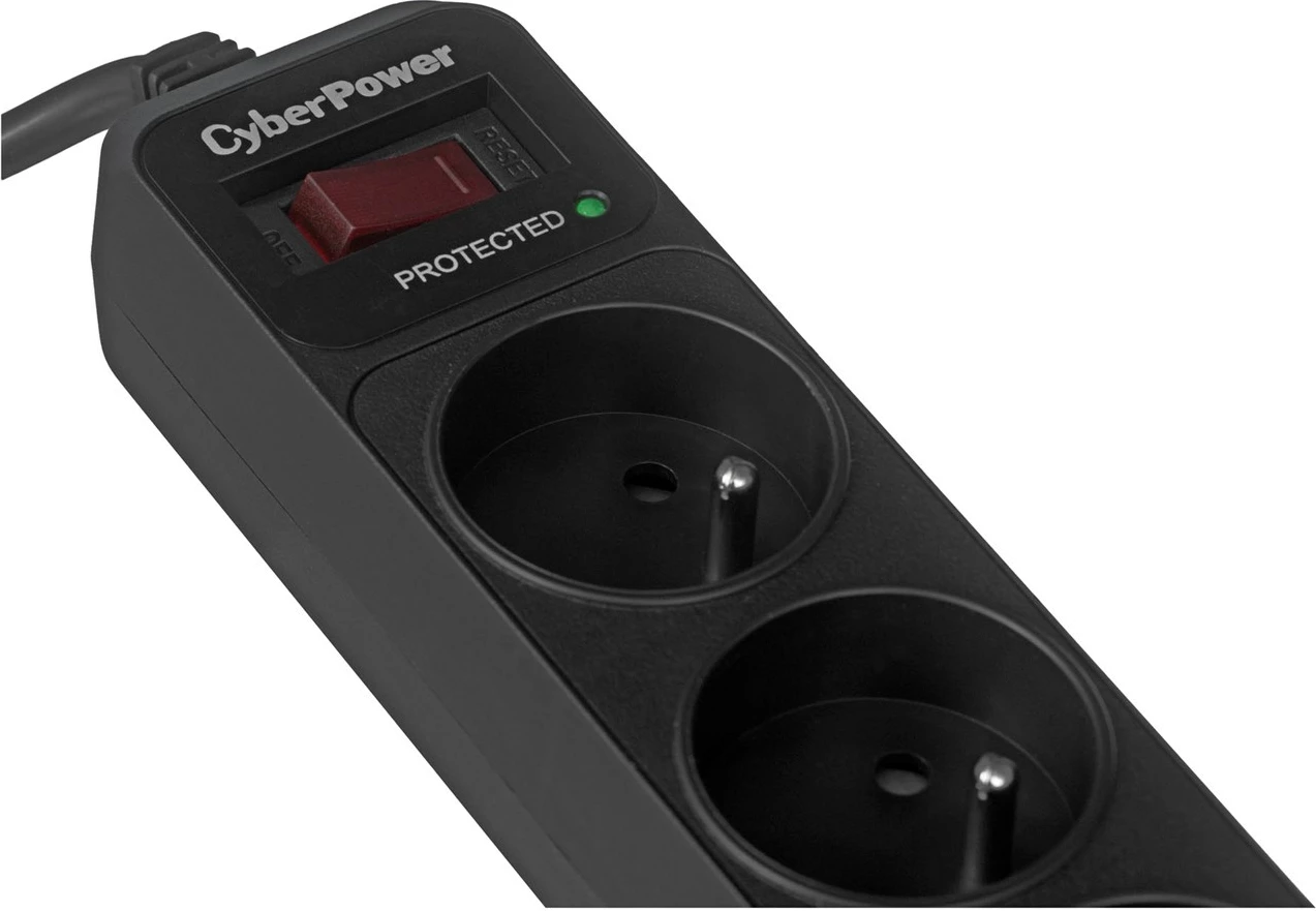 Zaščita pred prenapetostjo CyberPower, 200 - 250 V, 1,8 m, črn
