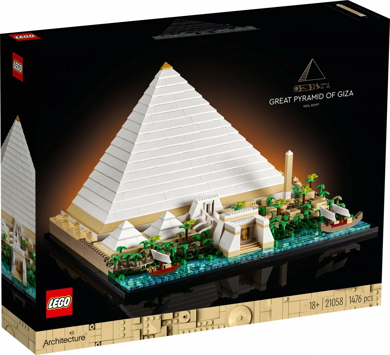 Gradbeni komplet LEGO Architecture Pyramid of Khufu 21058, 1476 delov