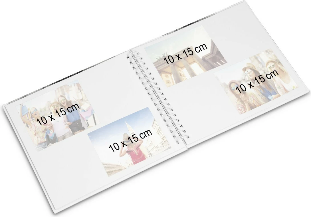 Album s spiralno vezavo Hama 3818, 50 listov, 24x28 cm, črno/belo